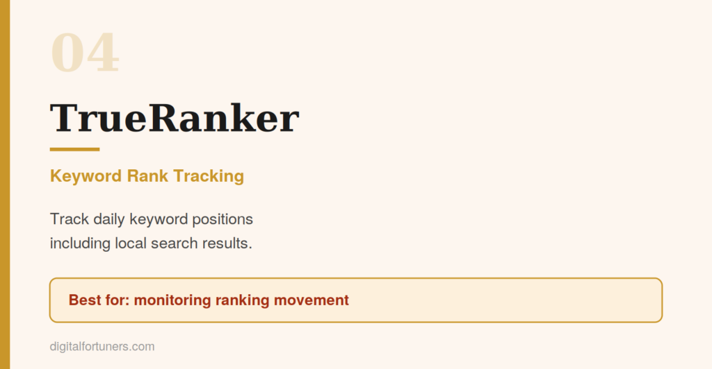 TrueRanker — Keyword Rank Tracking